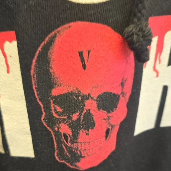 City Morgue Black and Red Graphic Hoodie